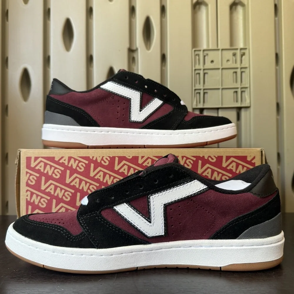 Vans Lowland 2.0 Skate Sneakers Shoes Red Black Men's Size 10 - VN000D6R2Q1
